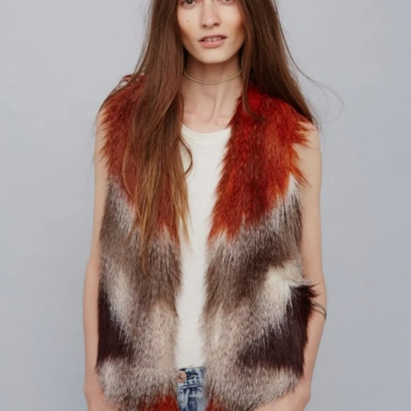NWT Free People Faux Pattern Vest - Picture 2 of 5